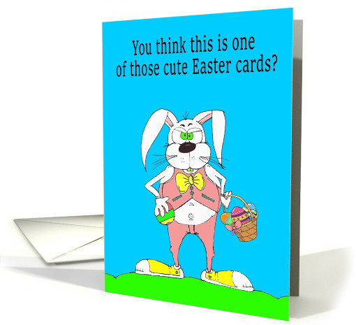 Hoppy Easter Cute Easter Bunny Cartoon card (1565708)