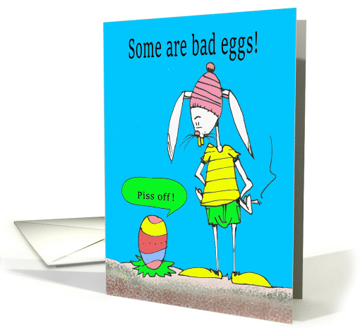 Hoppy Easter Bad Egg Cartoon card (1566602)