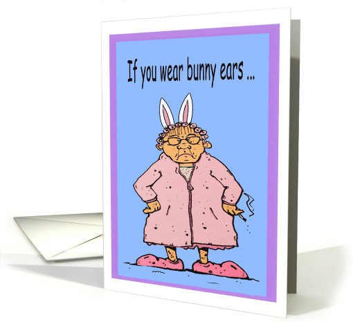 Easter Old lady Easter is Coming Grandma card (1731478)