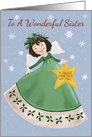 For Sister Christmas Angel Relation Family card