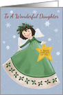 For Daughter Christmas Angel Relation Family card
