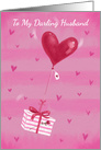 To My Darling Husband Valentine’s Day Heart Balloon Gift card