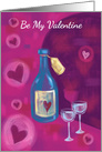 Be My Valentine Bottle hearts card