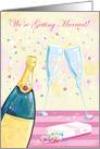 We’re Getting Married Confetti Glasses card