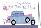 Congratulations on your Wedding Vintage Car card