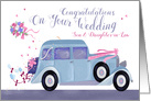 Congratulations on your Wedding Son & Daughter-in-law Vintage Car card