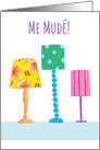 Me Mude Spanish We’ve Moved Modern Lamps card