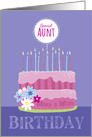 Special Aunt Birthday Cake with Candles card