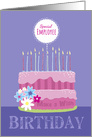 Special Employee Birthday Cake with Candles card