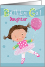 Birthday Girl Ballet Balloon Daughter card