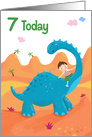 7 Today Birthday Boy Dinosaur card