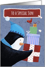 Christmas Special Son Penguin Parcels card