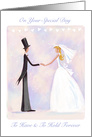On Your Special Wedding Day Bride and Groom card