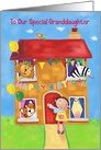 Happy Birthday Our Special Granddaughter Animal and Girl House card