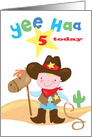 Happy Birthday Cowboy Horse Star 5 Today card