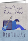 Special Wishes Birthday Boy Guitar with Distressed Text card
