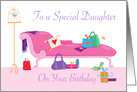 To a Special Daughter Birthday Gifts Pink Chaise Longue card