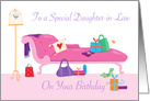 To a Special Daughter-in-Law Birthday Gifts Pink Chaise Longue card