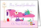 To a Special Goddaughter Birthday Gifts Pink Chaise Longue card