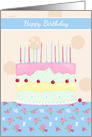 Happy Birthday Floral Cake card
