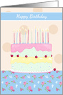 Happy Birthday Floral Cake card