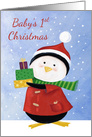 Baby’s 1st Christmas Cute Penguin card