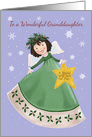 Granddaughter Christmas Angel with Star card