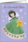 Niece Christmas Angel with Star card