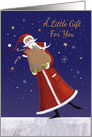 Gift Money Christmas Card Moonlight Santa card