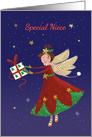 Niece Christmas Holiday Fairy Angel card
