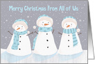 From All of Us Soft Snowmen card