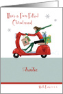 Auntie Christmas Holiday Girl Scooter card