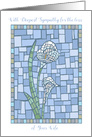 Sympathy Loss of Wife Mosaic Lily Flower card