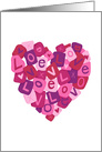 Love Letters Modern Heart card