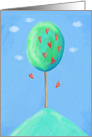 Valentine Love Heart Tree Blue Sky card