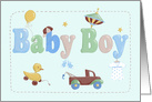 Baby Boy Birth Announcement card