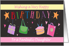 Fantastic Daughter Hanging Bags Gifts Cake card