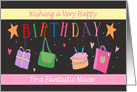 Fantastic Niece Hanging Bags Gifts Cake card