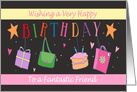 Fantastic Friend Hanging Bags Gifts Cake card