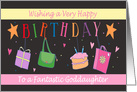 Fantastic Goddaughter Hanging Bags Gifts Cake card