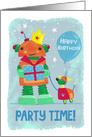 Robot Birthday Party Invitation card