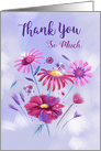 Thank You So Much Soft Pastel Flowers card