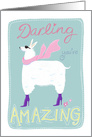 Chic Llama Darling You’re Amazing Birthday card
