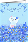 Loss of Pet Cat Sympathy Blue Forget Me Nots card