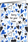 Sorry for your Loss Heart Pattern Sympathy card