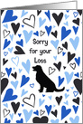 Dog Sorry for your Loss Heart Pattern Sympathy card