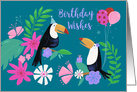 Birthday Wishes Tropical Toucans card