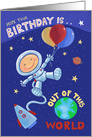 Birthday Astronaut Boy Space Theme card