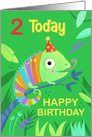 2 Today Birthday Cute Chameleon card