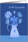Sympathy Blue Floral Pitcher card
